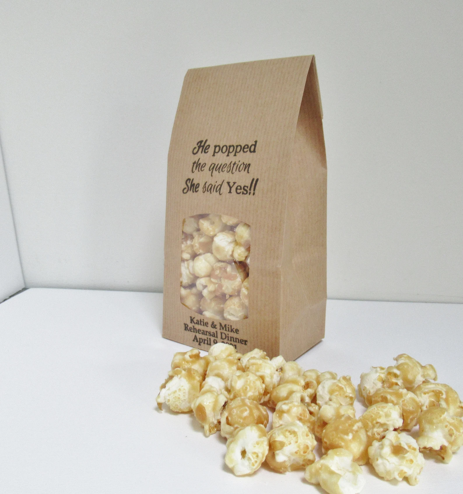 Custom Popcorn Kraft Bags