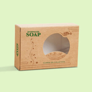 Kraft Square Soap Boxes with Round Window